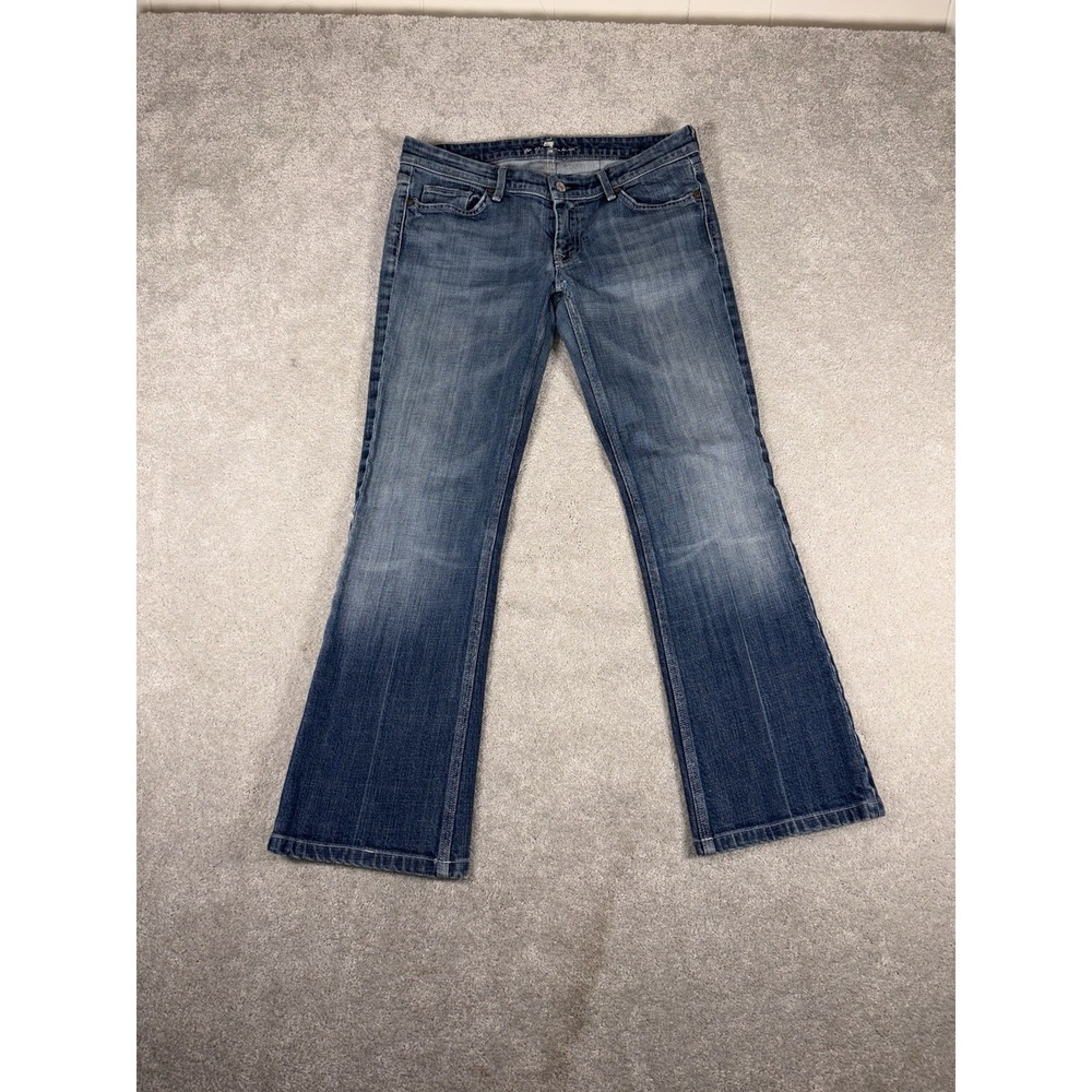 7 Seven For‎ All Mankind Flynt Blue Jeans Bootcut Size 29 (32x28) Low Rise USA